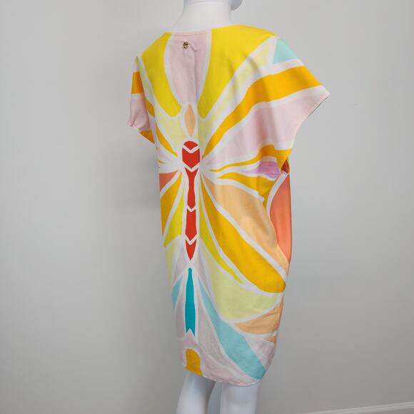 Marie Oliver Andi Butterfly Mini Dress Size XS Sleeveless Colorful Silk Designer - Picture 4 of 13